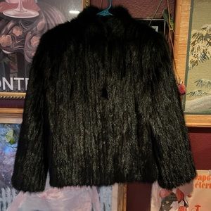 vintage textured mink jacket